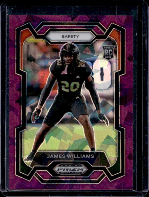 James Williams 2024 Prizm Draft Picks #181 Purple Ice /149 Rookie RAW