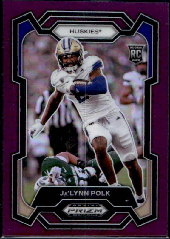 Ja'Lynn Polk 2024 Prizm Draft Picks #177 Purple /75 Rookie RAW