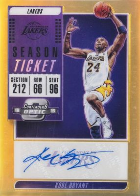 2018 Contenders Optic #VT-KBR Veteran Season Ticket Autographs - Gold /10