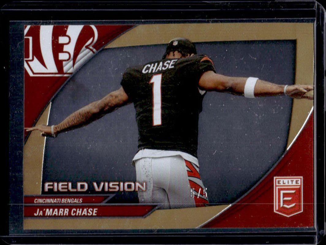 Ja'Marr Chase 2024 Elite #8 Field Vision - Gold /5 RAW