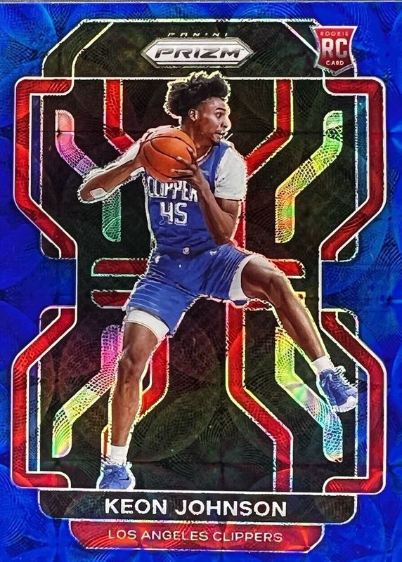 Keon Johnson 2021 Prizm #326 Choice Blue /39 Rookie PSA 10