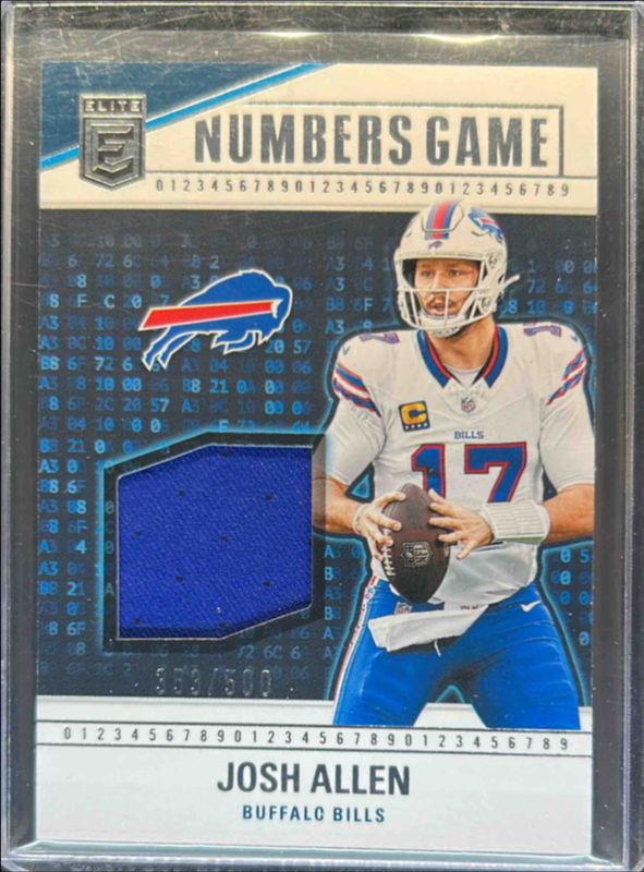 Josh Allen 2024 Elite #NG-JAL Numbers Game Jerseys /500 RAW