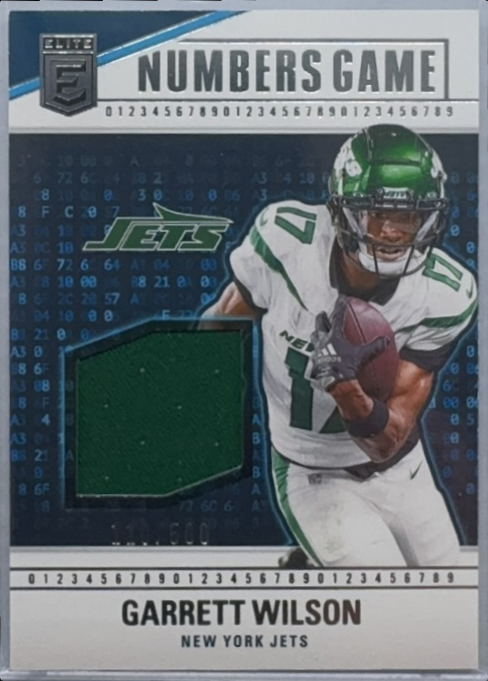 Garrett Wilson 2024 Elite #NG-GWI Numbers Game Jerseys /500 Price Guide ...