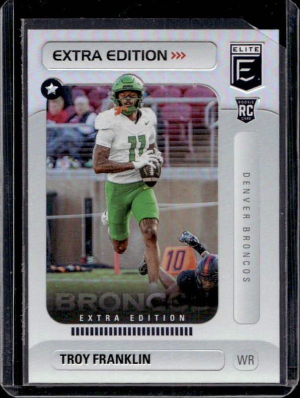 Troy Franklin 2024 Elite #10 Extra Edition Rookie RAW