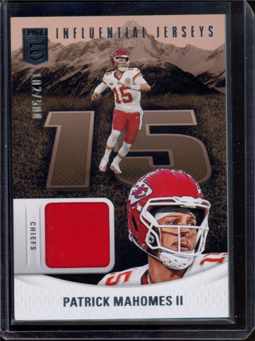 Patrick Mahomes II 2024 Elite #IJE-PMA Influential Jerseys /500 Price ...