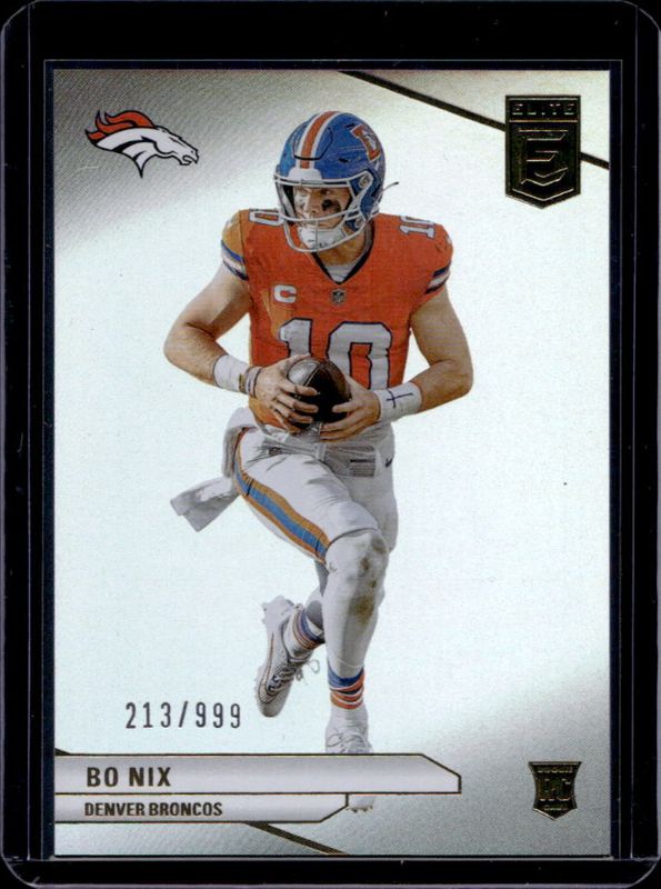 Bo Nix 2024 Elite #203 Base Rookie /999 RAW