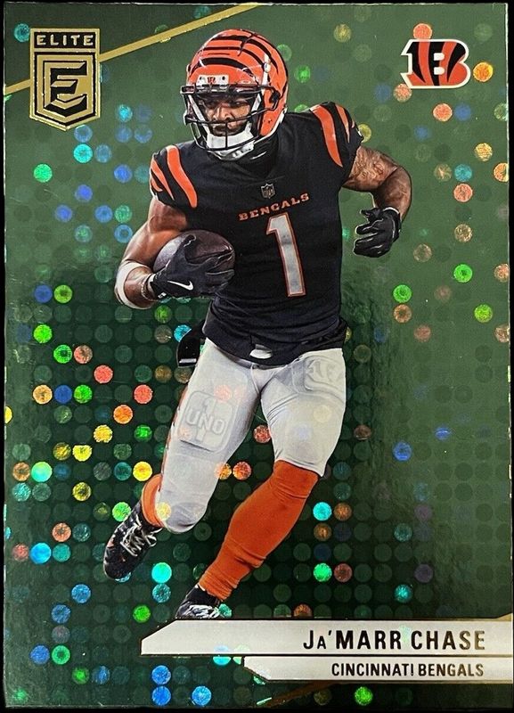 Ja'Marr Chase 2024 Elite #10 Green Disco RAW