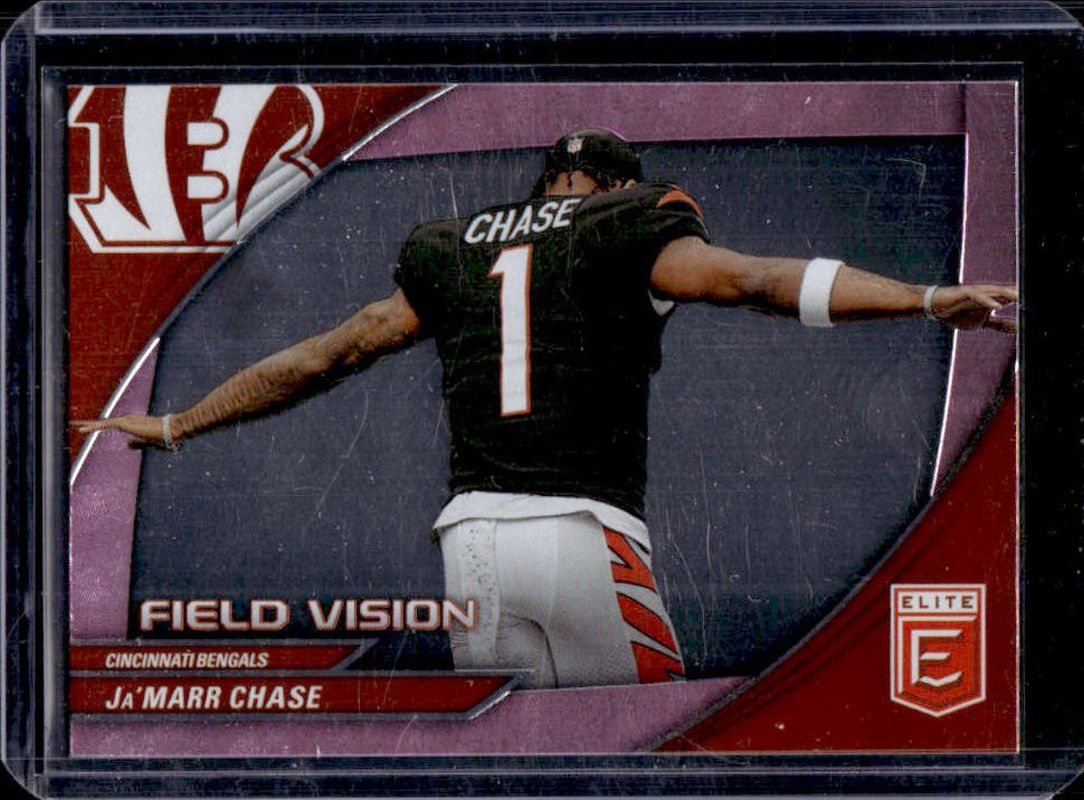 Ja'Marr Chase 2024 Elite #8 Field Vision - Pink RAW