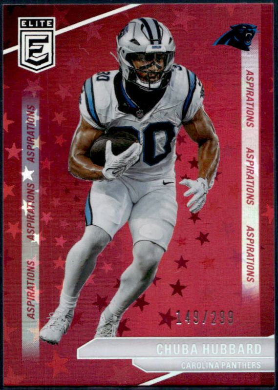 Chuba Hubbard 2024 Elite #73 Aspirations Stars /299 RAW