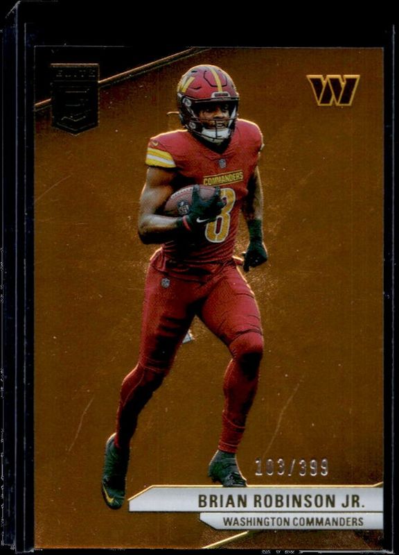 Brian Robinson Jr. 2024 Elite #98 Orange /399 RAW
