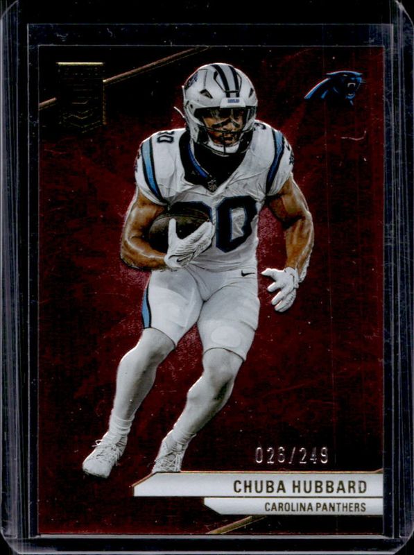 Chuba Hubbard 2024 Elite #73 Maroon /249 RAW