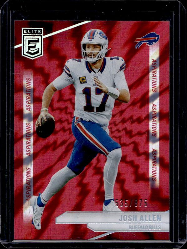 Josh Allen 2024 Elite #1 Aspirations Shimmer /875 RAW