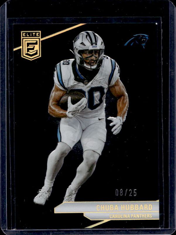 Chuba Hubbard 2024 Elite #73 Black /25 RAW