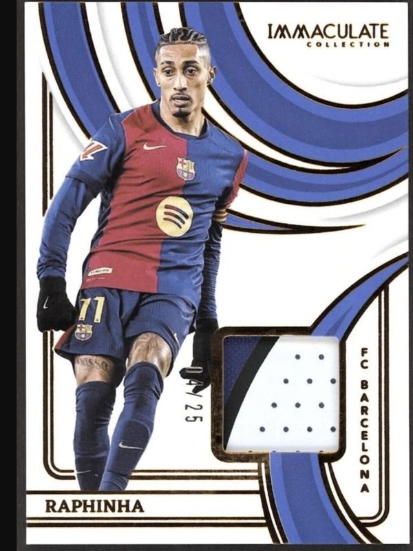 Raphinha 2024 Panini Immaculate Collection #9 In the Game Patches /25 RAW