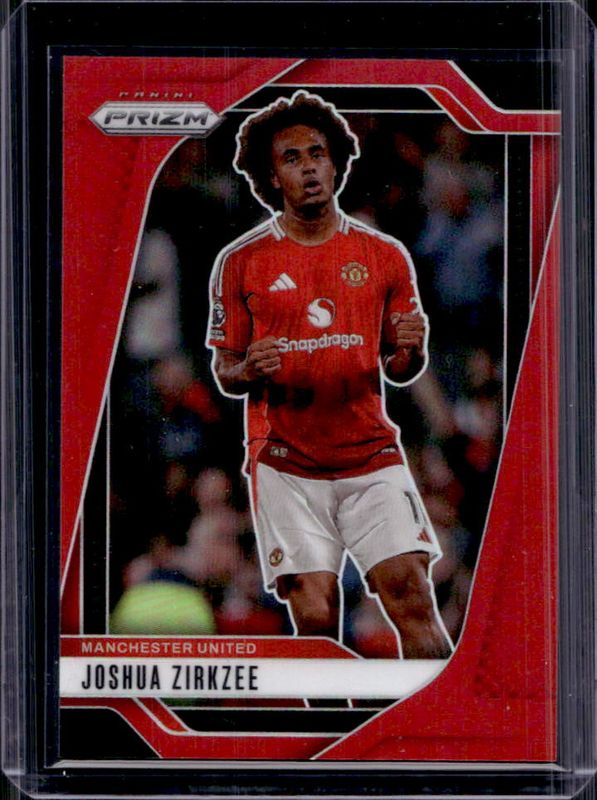 Joshua Zirkzee 2024 Prizm Premier League #128 Red /199 RAW