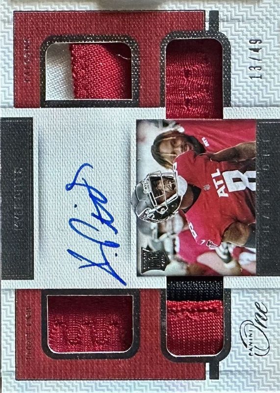 Kyle Pitts 2021 One #79 Square One Autographs (/49) Rookie RAW