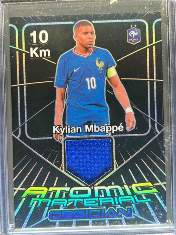 Kylian Mbappe 2024 Obsidian #AM-KM Atomic Material /199 RAW