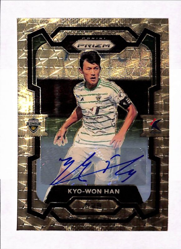 Kyo-Won Han 2024 Prizm K-League Soccer #47 Base Set Autographs - Gold Power /5 RAW