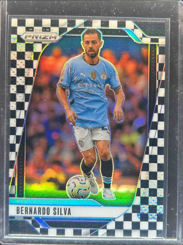 Bernardo Silva 2024 Prizm Premier League #12 Black & White Checker RAW