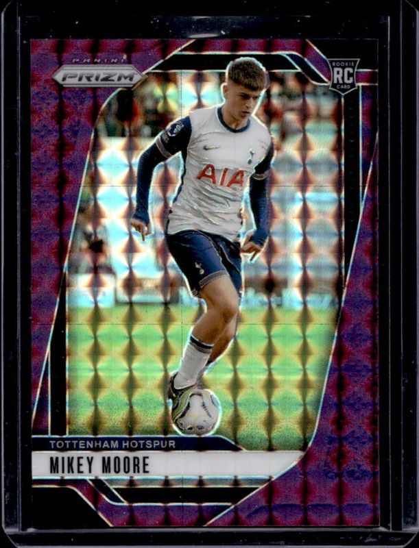 Mikey Moore 2024 Prizm Premier League #82 Purple Mosaic /249 Rookie RAW