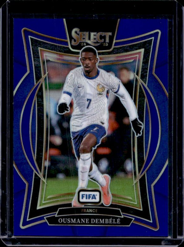 Ousmane Dembele 2024 Select FIFA #70 Terrace Blue RAW
