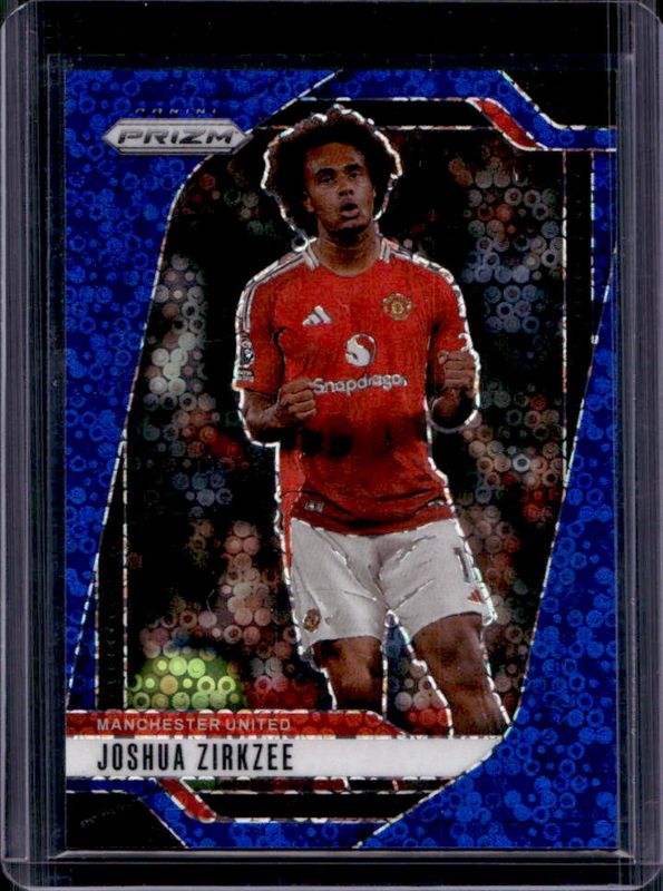 Joshua Zirkzee 2024 Prizm Premier League #128 Blue Breakaway /99 RAW