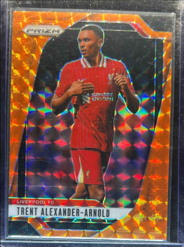Trent Alexander-Arnold 2024 Prizm Premier League #54 Orange Mosaic RAW