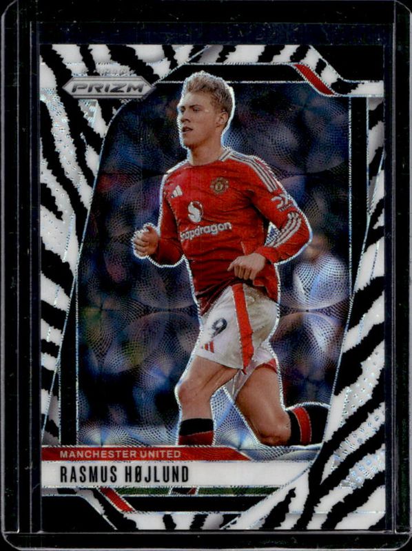 Rasmus Hojlund 2024 Prizm Premier League #135 Choice Zebra /15 RAW