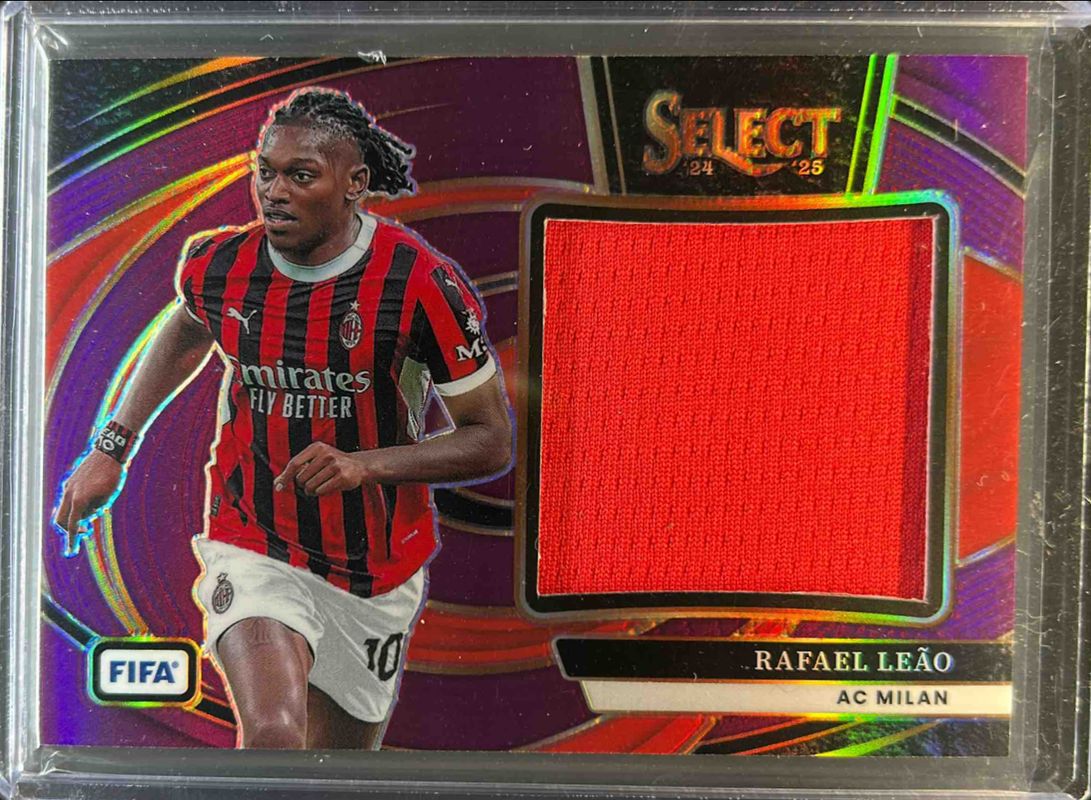 Rafael Leao 2024 Select FIFA #JS-RL Jumbo Swatches Purple /49 RAW