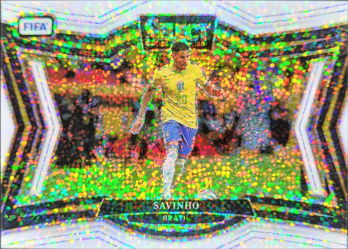 Savinho 2024 Select FIFA #229 Field Level White Sparkle RAW