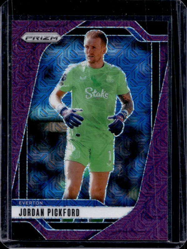 Jordan Pickford 2024 Prizm Premier League #233 Purple Mojo /25 RAW