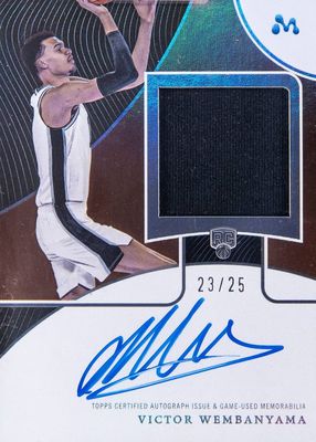 2023 Topps Mercury Victor Wembanyama #WAR-3 Autograph Relics - Orange Refractor /25