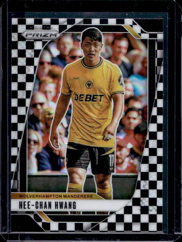 Hee-Chan Hwang 2024 Prizm Premier League #213 Black & White Checker RAW