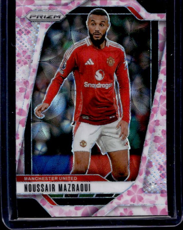 Noussair Mazraoui 2024 Prizm Premier League #139 Choice Cherry Blossom /20 RAW