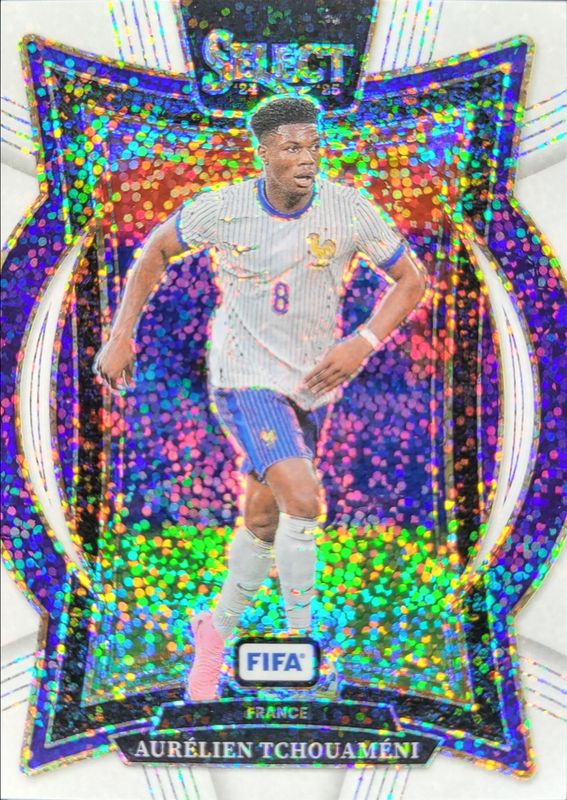 Aurelien Tchouameni 2024 Select FIFA #69 Terrace White Sparkle RAW