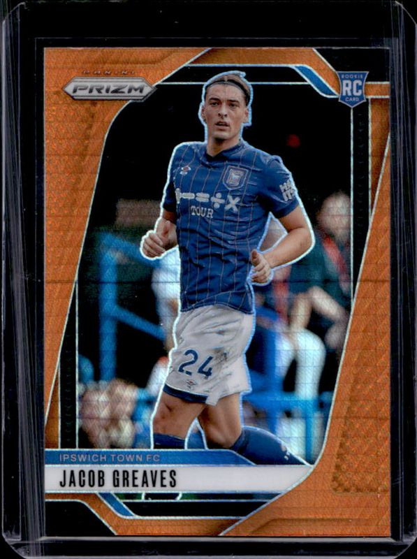 Jacob Greaves 2024 Prizm Premier League #280 Orange Hyper RAW
