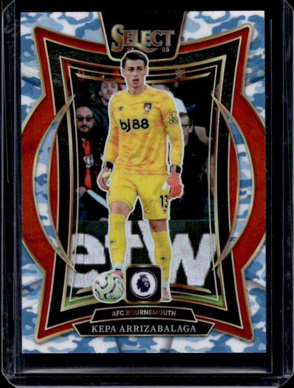 Kepa Arrizabalaga 2024 Select Premier League #65 Terrace Winter Camo /49 RAW
