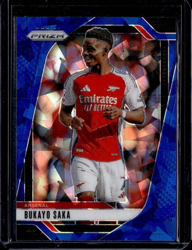 Bukayo Saka 2024 Prizm Premier League #21 Blue Ice /75 RAW