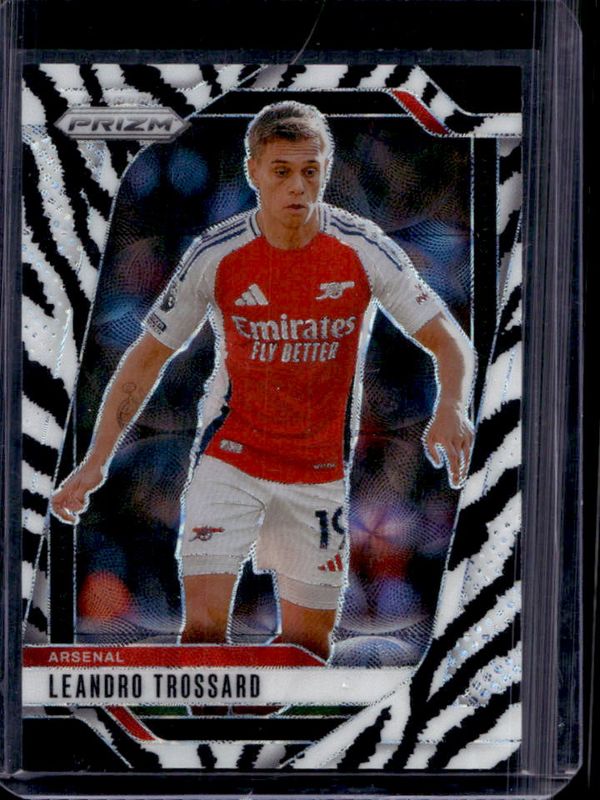 Leandro Trossard 2024 Prizm Premier League #27 Choice Zebra /15 RAW