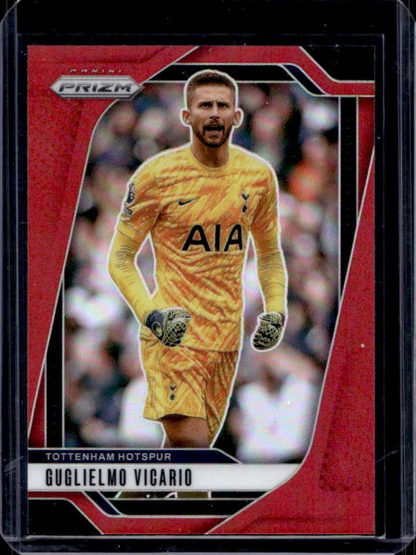 Guglielmo Vicario 2024 Prizm Premier League #85 Red /199 RAW