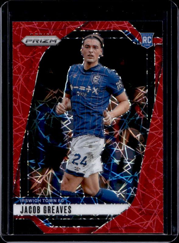 Jacob Greaves 2024 Prizm Premier League #280 Red Lazer /49 RAW