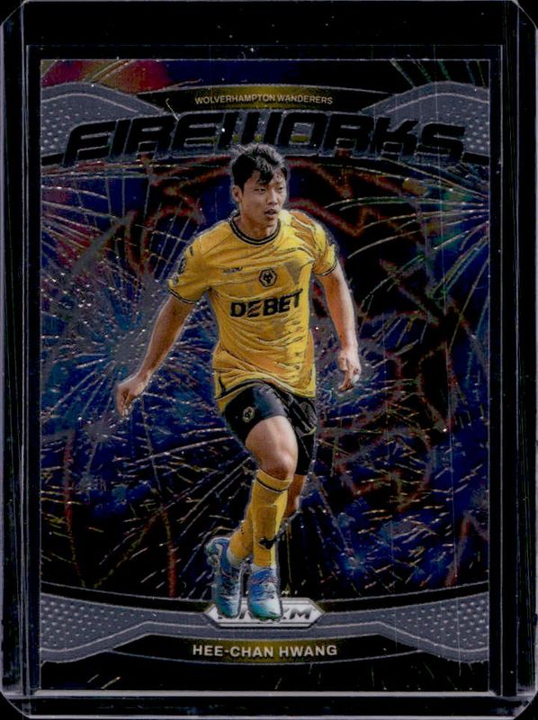 Hee-Chan Hwang 2024 Prizm Premier League #14 Fireworks RAW