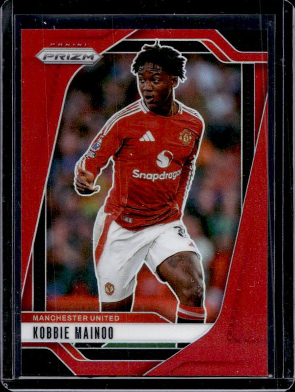 Kobbie Mainoo 2024 Prizm Premier League #124 Red /199 RAW