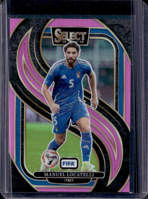 Manuel Locatelli 2024 Select FIFA #186 Mezzanine Pink /59 RAW