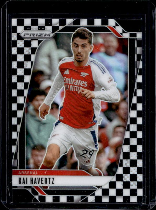 Kai Havertz 2024 Prizm Premier League #24 Black & White Checker RAW