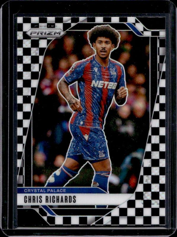Chris Richards 2024 Prizm Premier League #162 Black & White Checker RAW