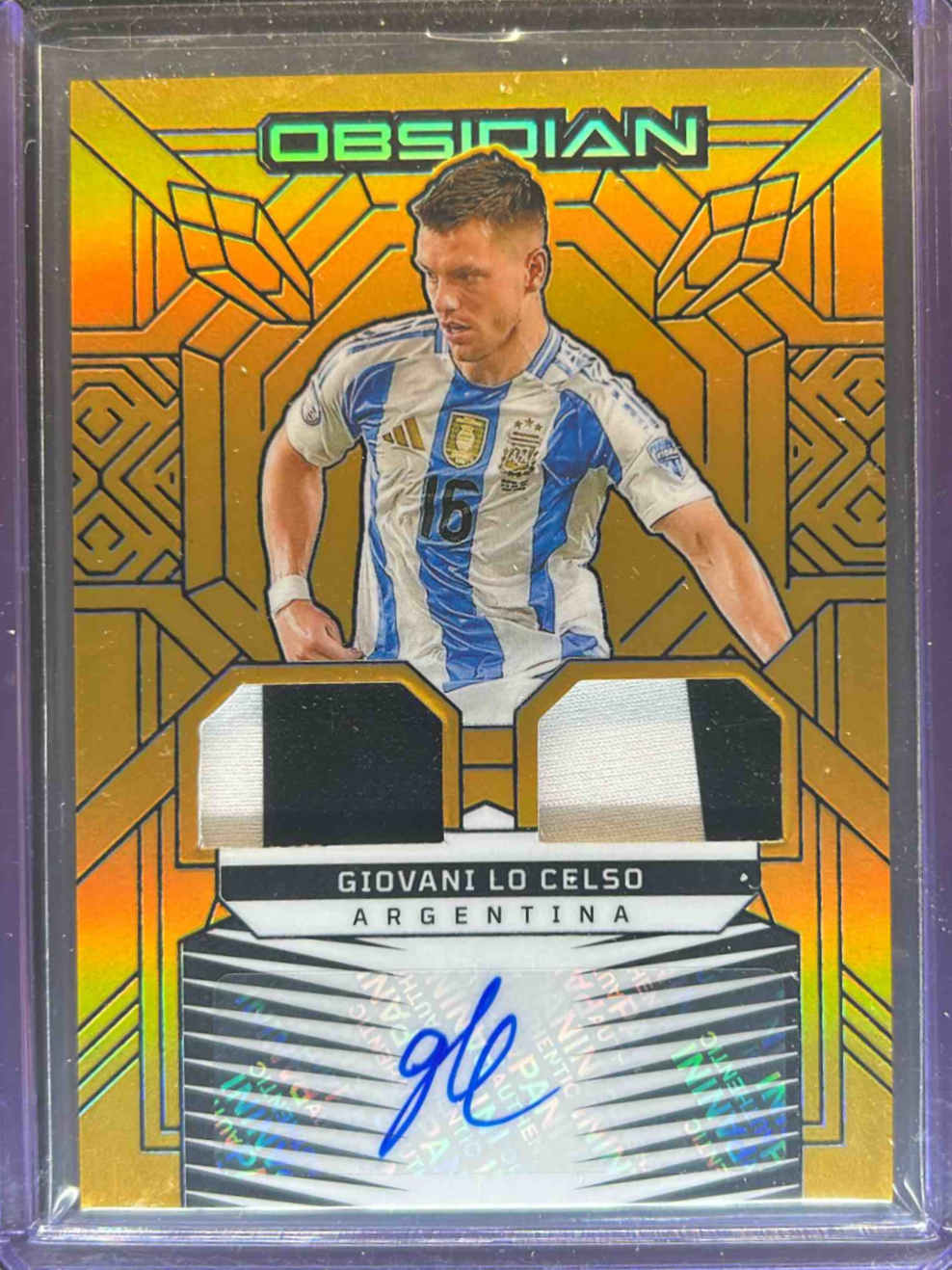 Giovani Lo Celso 2024 Obsidian #DJ-GLC Dual Jersey Ink - Electric Etch ...