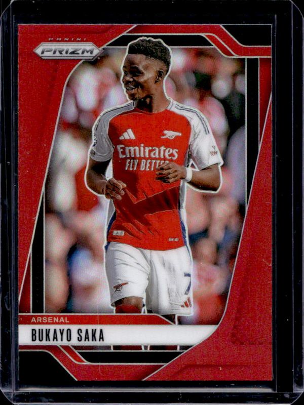 Bukayo Saka 2024 Prizm Premier League #21 Red /199 RAW