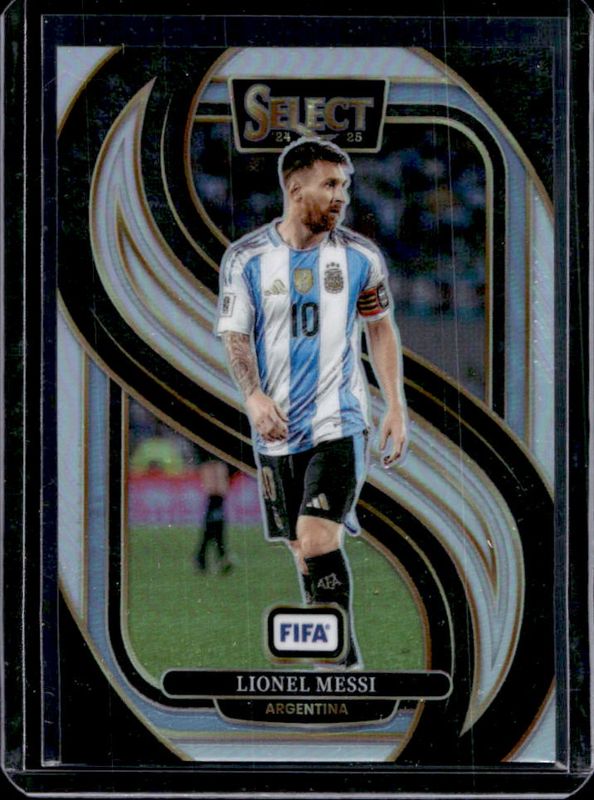 Lionel Messi 2024 Select FIFA #158 Mezzanine Silver RAW
