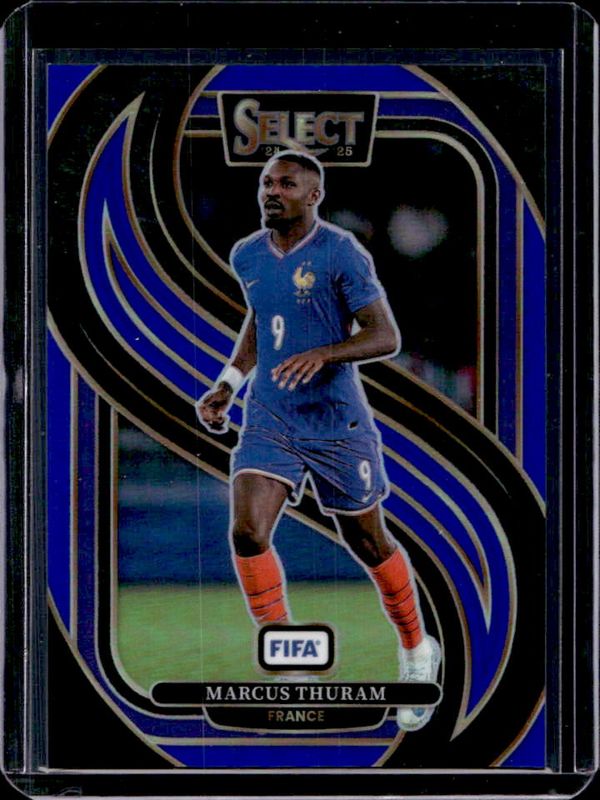 Marcus Thuram 2024 Select FIFA #173 Mezzanine Blue RAW